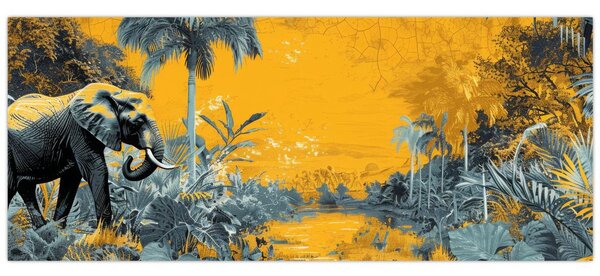 Slika - Slon u prirodi (120x50 cm)