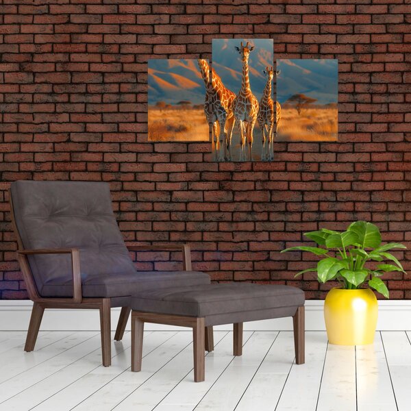 Slika - Žirafe na pašnjaku (90x60 cm)