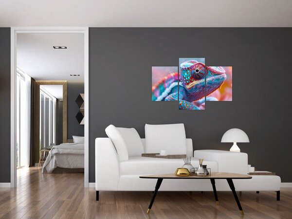 Slika - Šareni kameleon (90x60 cm)