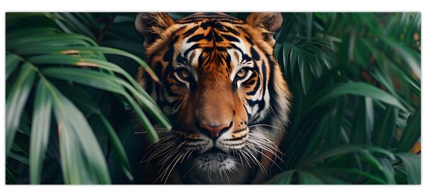 Slika - Portret tigra u džungli (120x50 cm)