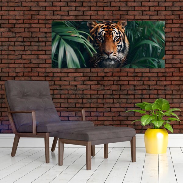 Slika - Portret tigra u džungli (120x50 cm)