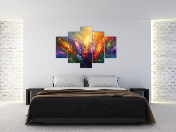 Slika - Apstrakcija cvijeća (150x105 cm)