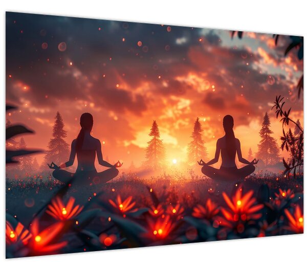 Slika - Joga u prirodi (90x60 cm)