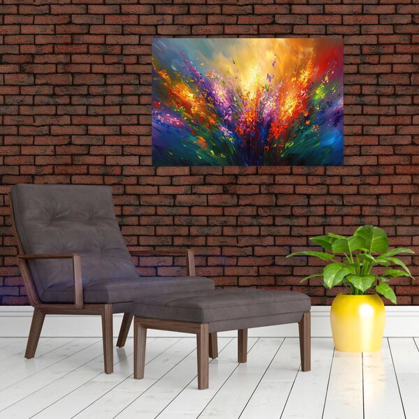 Slika - Apstrakcija cvijeća (90x60 cm)