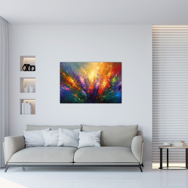 Slika - Apstrakcija cvijeća (90x60 cm)