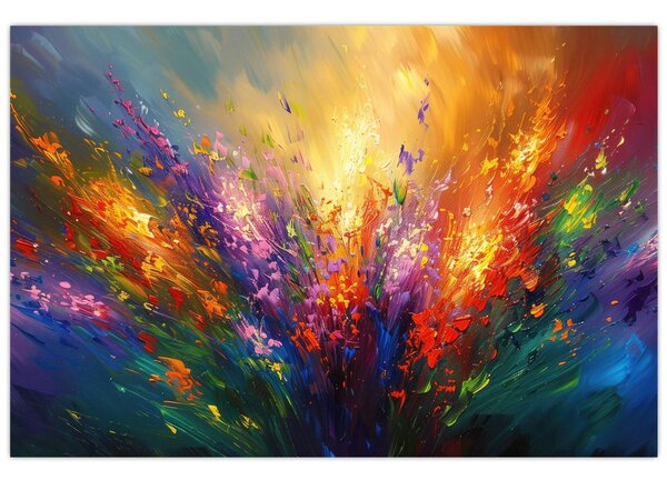 Slika - Apstrakcija cvijeća (90x60 cm)