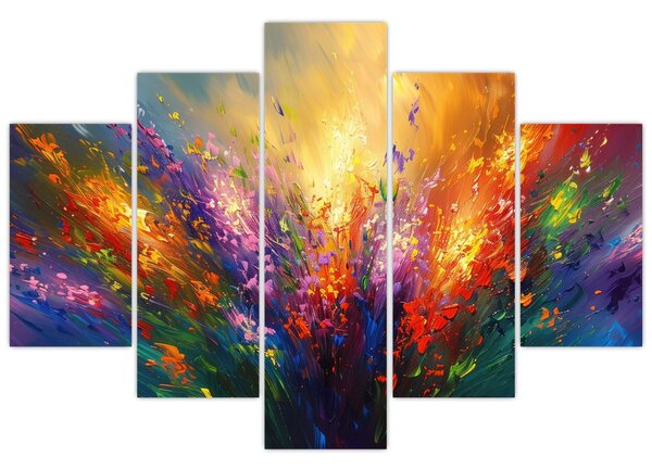 Slika - Apstrakcija cvijeća (150x105 cm)
