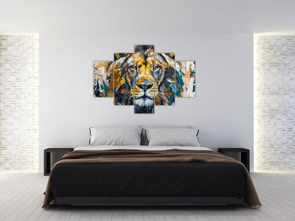 Slika - Apstraktna uljana slika s lavom (150x105 cm)