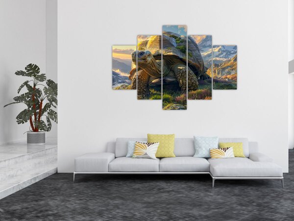 Slika - Kornjača i planinski krajolik (150x105 cm)