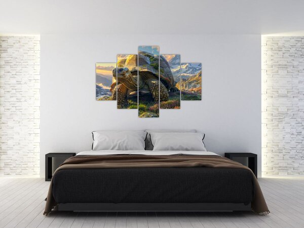 Slika - Kornjača i planinski krajolik (150x105 cm)