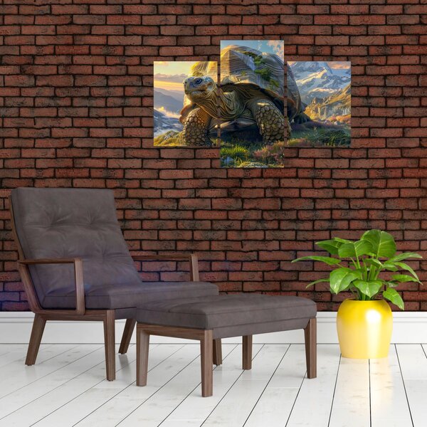 Slika - Kornjača i planinski krajolik (90x60 cm)