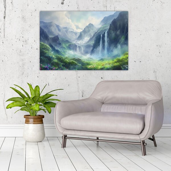 Slika - Dolina vodopada (90x60 cm)