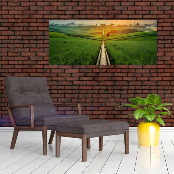 Slika - Izlazak sunca nad dolinom (120x50 cm)