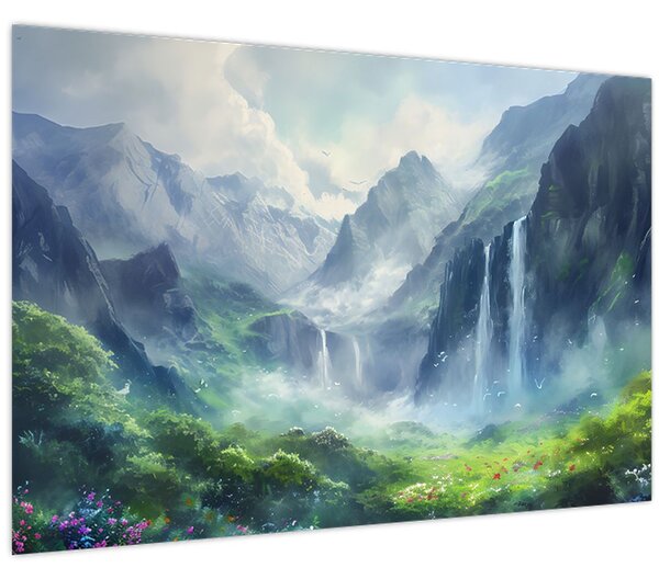 Slika - Dolina vodopada (90x60 cm)