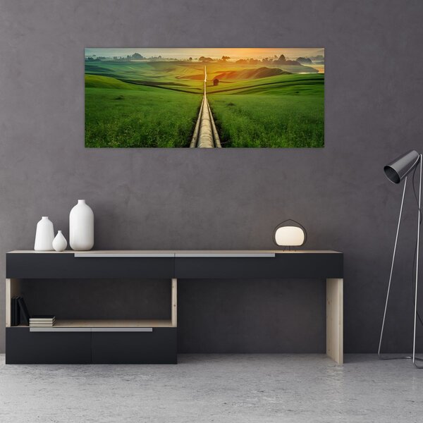 Slika - Izlazak sunca nad dolinom (120x50 cm)