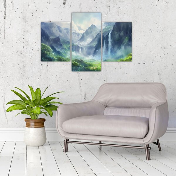 Slika - Dolina vodopada (90x60 cm)
