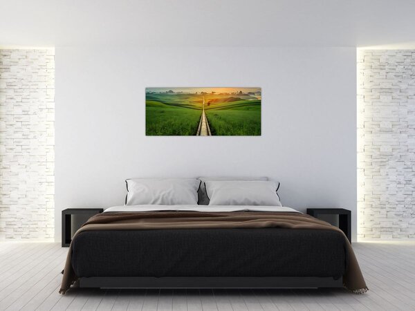 Slika - Izlazak sunca nad dolinom (120x50 cm)