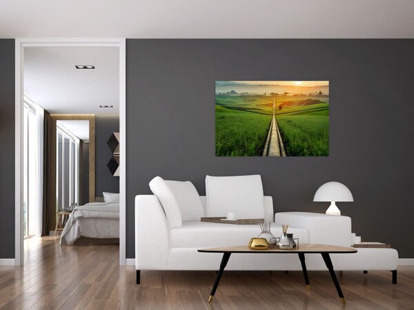 Slika - Izlazak sunca nad dolinom (90x60 cm)