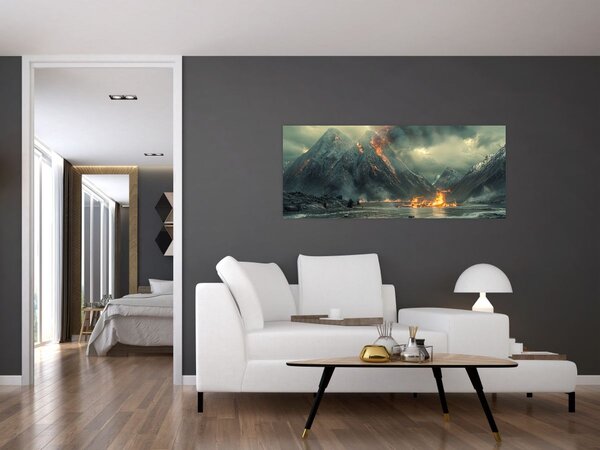 Slika - Vulkanska erupcija (120x50 cm)