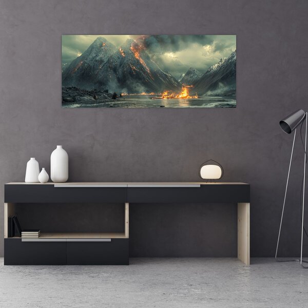 Slika - Vulkanska erupcija (120x50 cm)