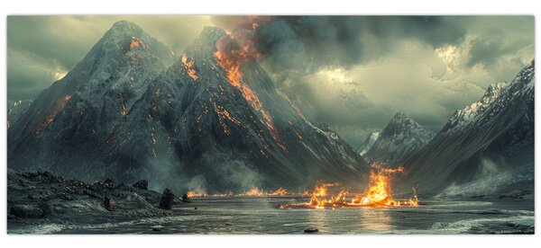 Slika - Vulkanska erupcija (120x50 cm)