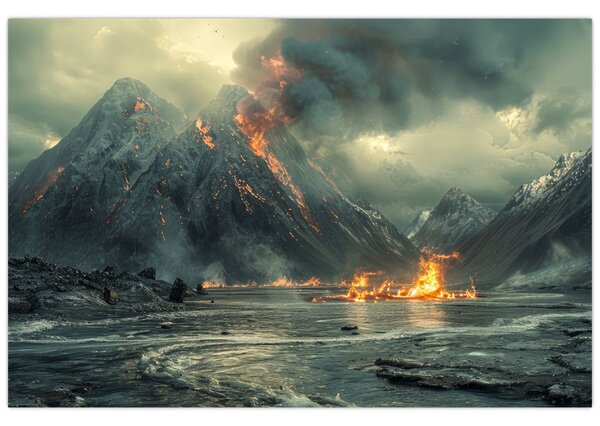 Slika - Vulkanska erupcija (90x60 cm)