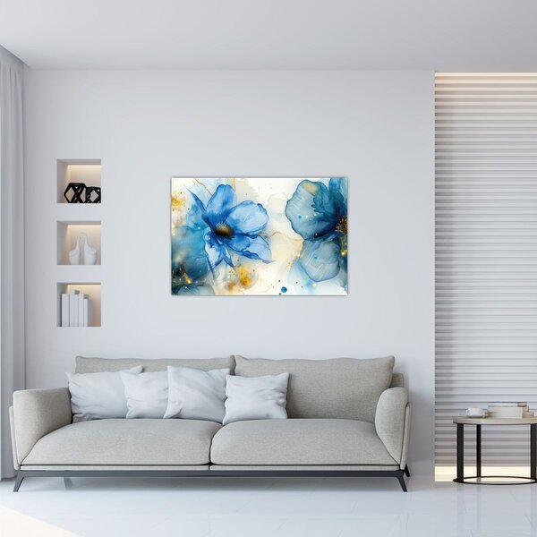 Slika - Cvijeće, slika tušem (90x60 cm)