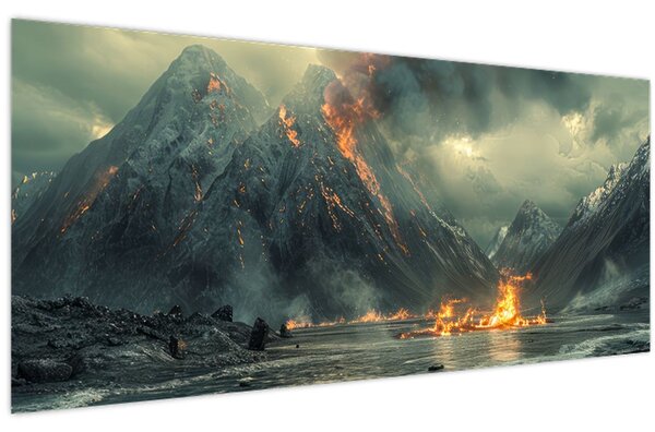 Slika - Vulkanska erupcija (120x50 cm)