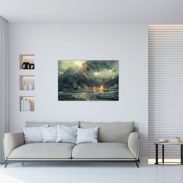 Slika - Vulkanska erupcija (90x60 cm)