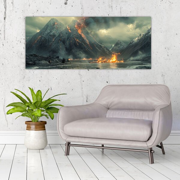Slika - Vulkanska erupcija (120x50 cm)