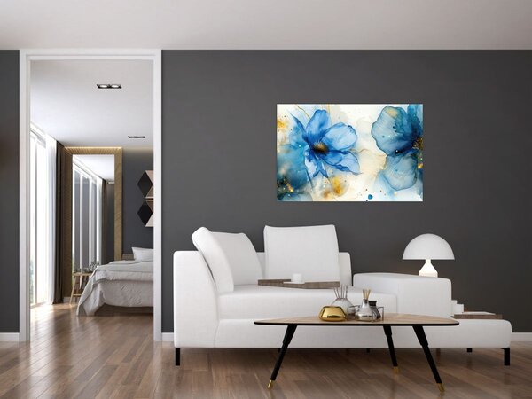 Slika - Cvijeće, slika tušem (90x60 cm)