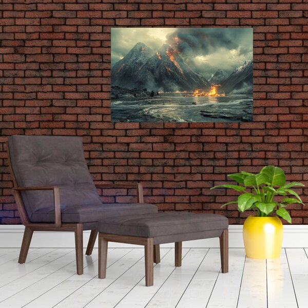 Slika - Vulkanska erupcija (90x60 cm)