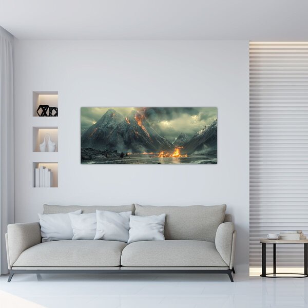 Slika - Vulkanska erupcija (120x50 cm)