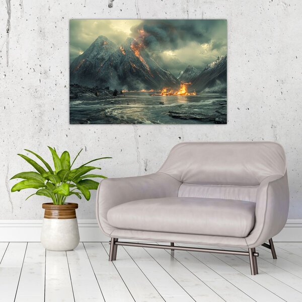 Slika - Vulkanska erupcija (90x60 cm)