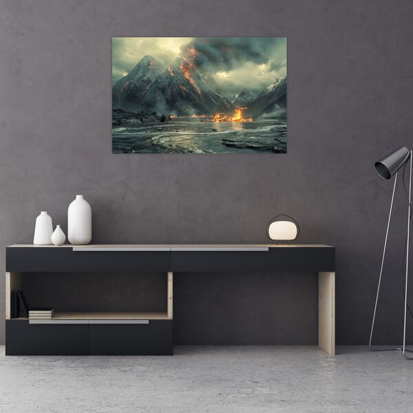 Slika - Vulkanska erupcija (90x60 cm)