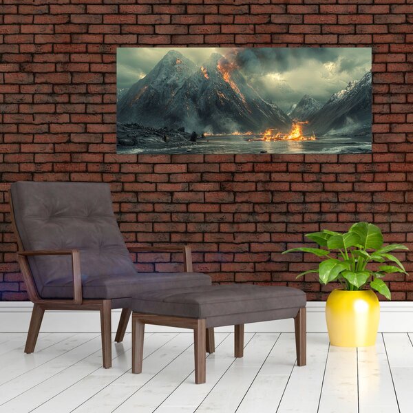 Slika - Vulkanska erupcija (120x50 cm)