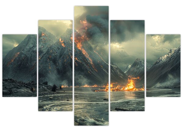 Slika - Vulkanska erupcija (150x105 cm)