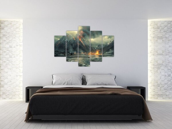 Slika - Vulkanska erupcija (150x105 cm)