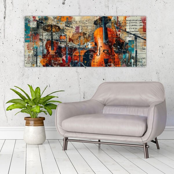 Slika - Glazbeni instrumenti (120x50 cm)