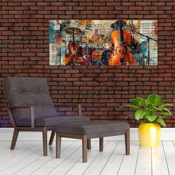 Slika - Glazbeni instrumenti (120x50 cm)