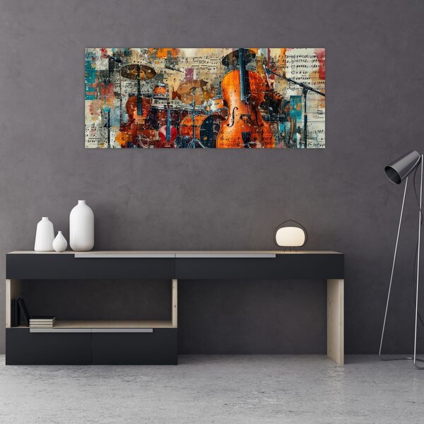 Slika - Glazbeni instrumenti (120x50 cm)