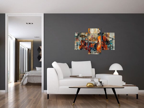 Slika - Glazbeni instrumenti (90x60 cm)
