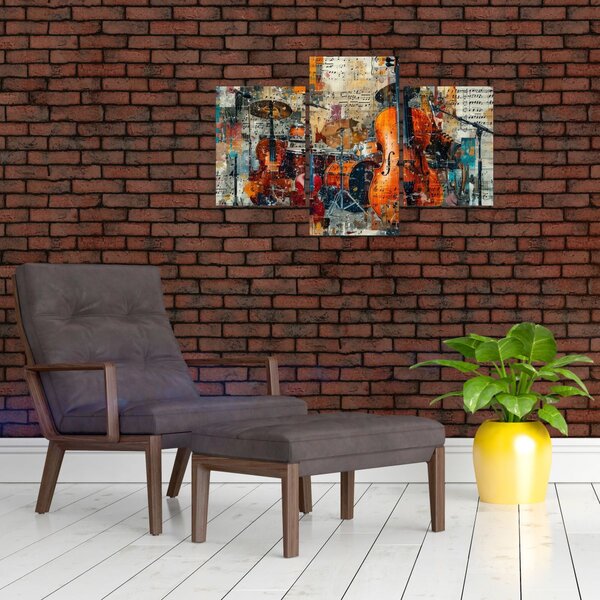 Slika - Glazbeni instrumenti (90x60 cm)
