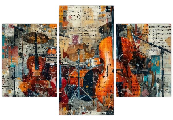 Slika - Glazbeni instrumenti (90x60 cm)