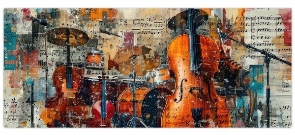 Slika - Glazbeni instrumenti (120x50 cm)