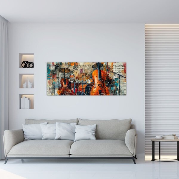 Slika - Glazbeni instrumenti (120x50 cm)
