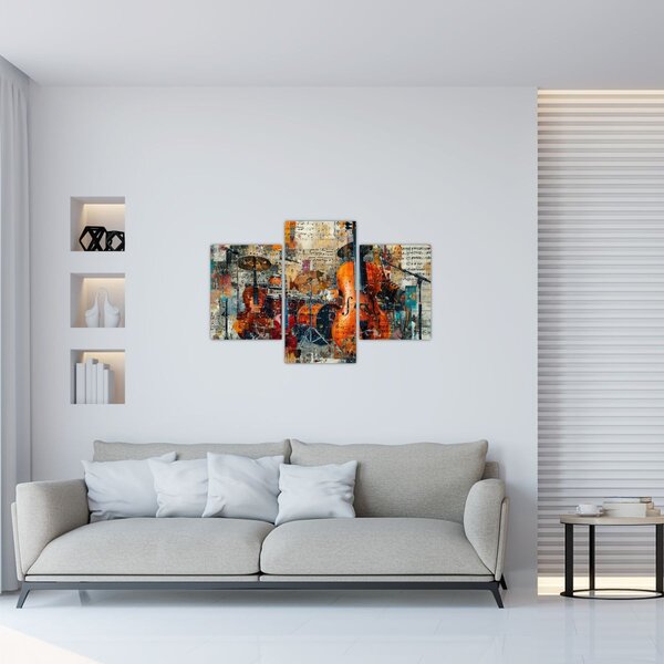 Slika - Glazbeni instrumenti (90x60 cm)