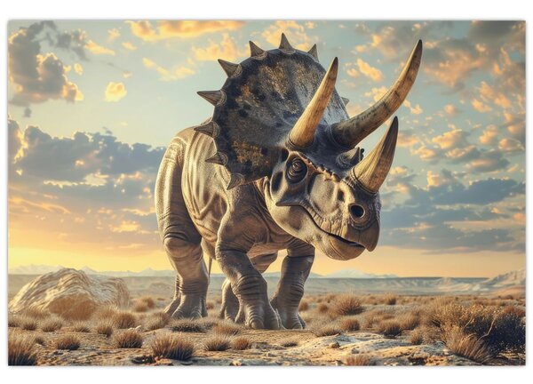 Slika - Triceratops (90x60 cm)