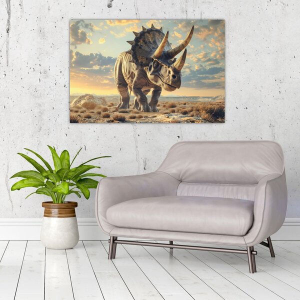 Slika - Triceratops (90x60 cm)