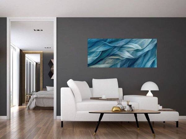 Slika - Plavi i bijeli valovi (120x50 cm)